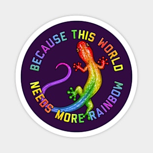 More Rainbow Lizard Magnet